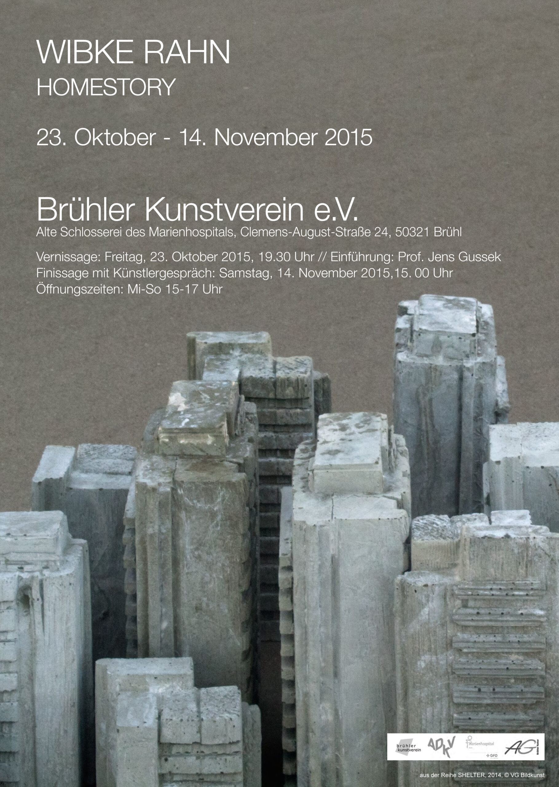 Einladung zur Ausstellung Homestory Brühler Kunstverein